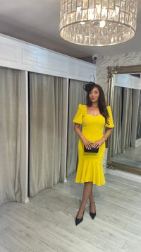 "Cora" Dress In Yellow