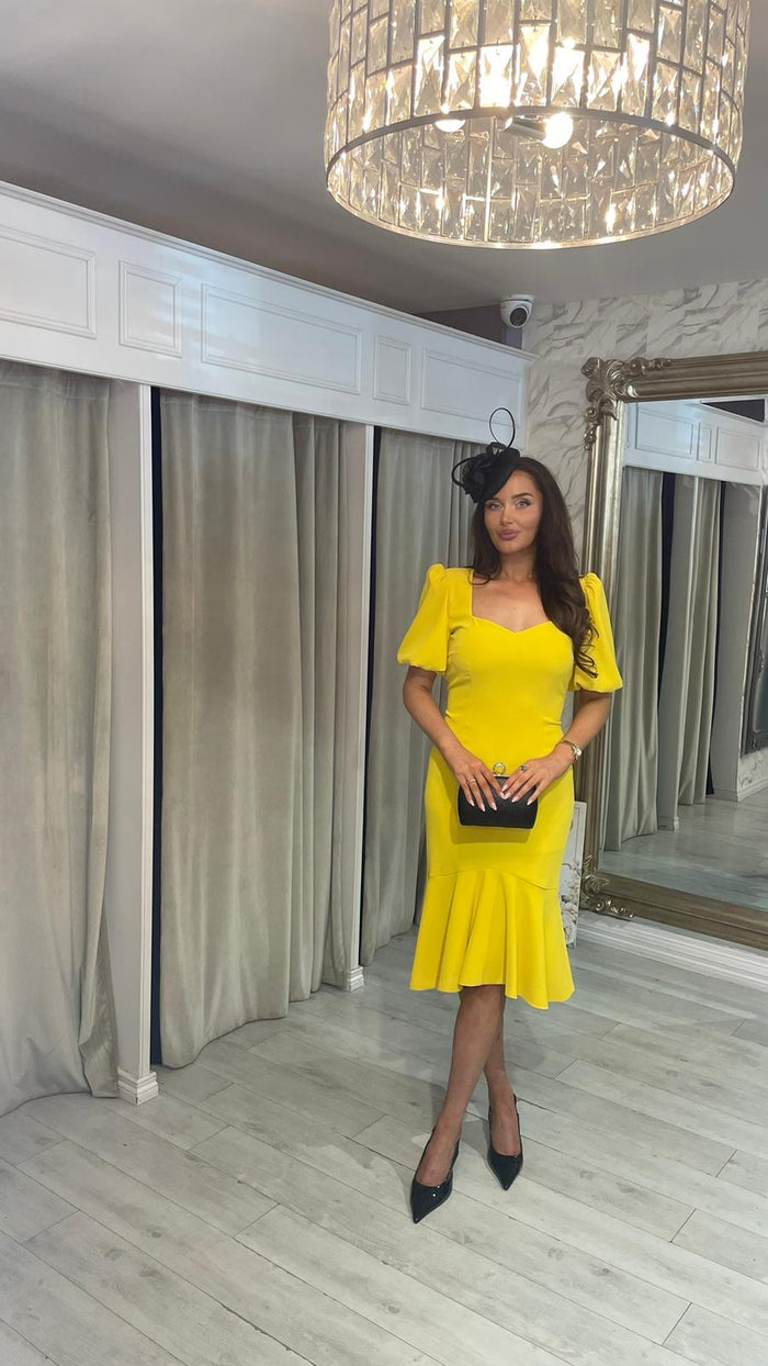 "Cora" Dress In Yellow