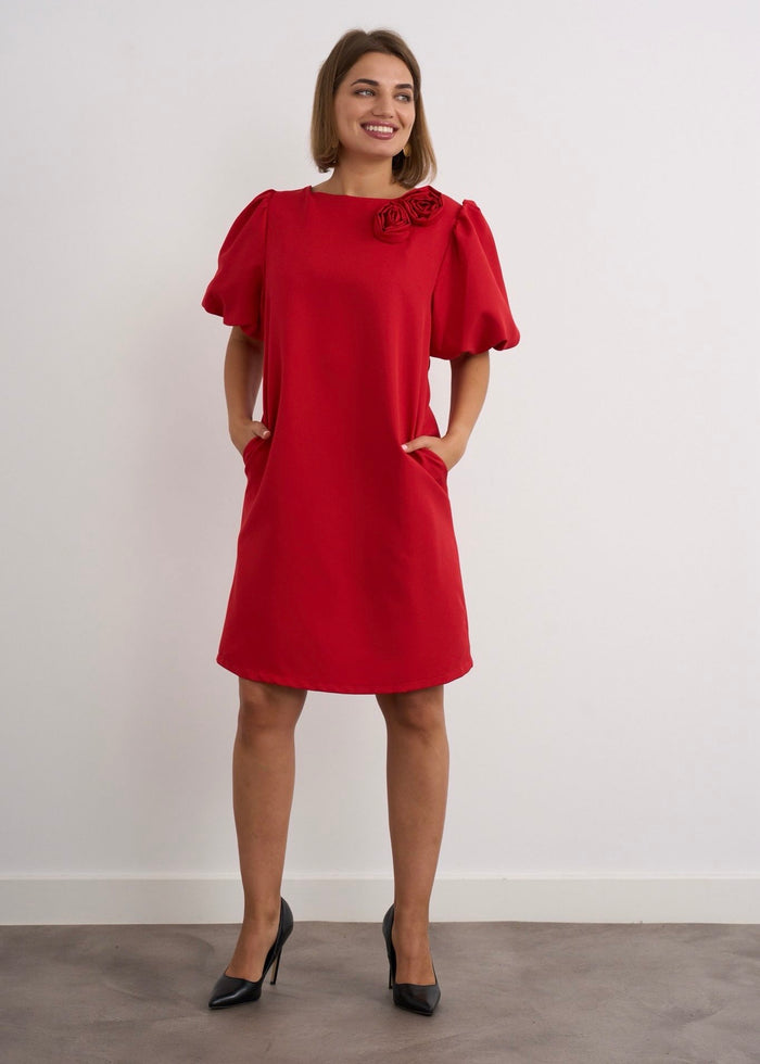 "Emery" Dress In Red