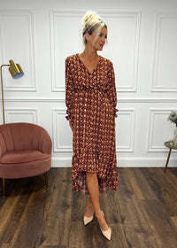 “Jasper” Dress In Rustic Print