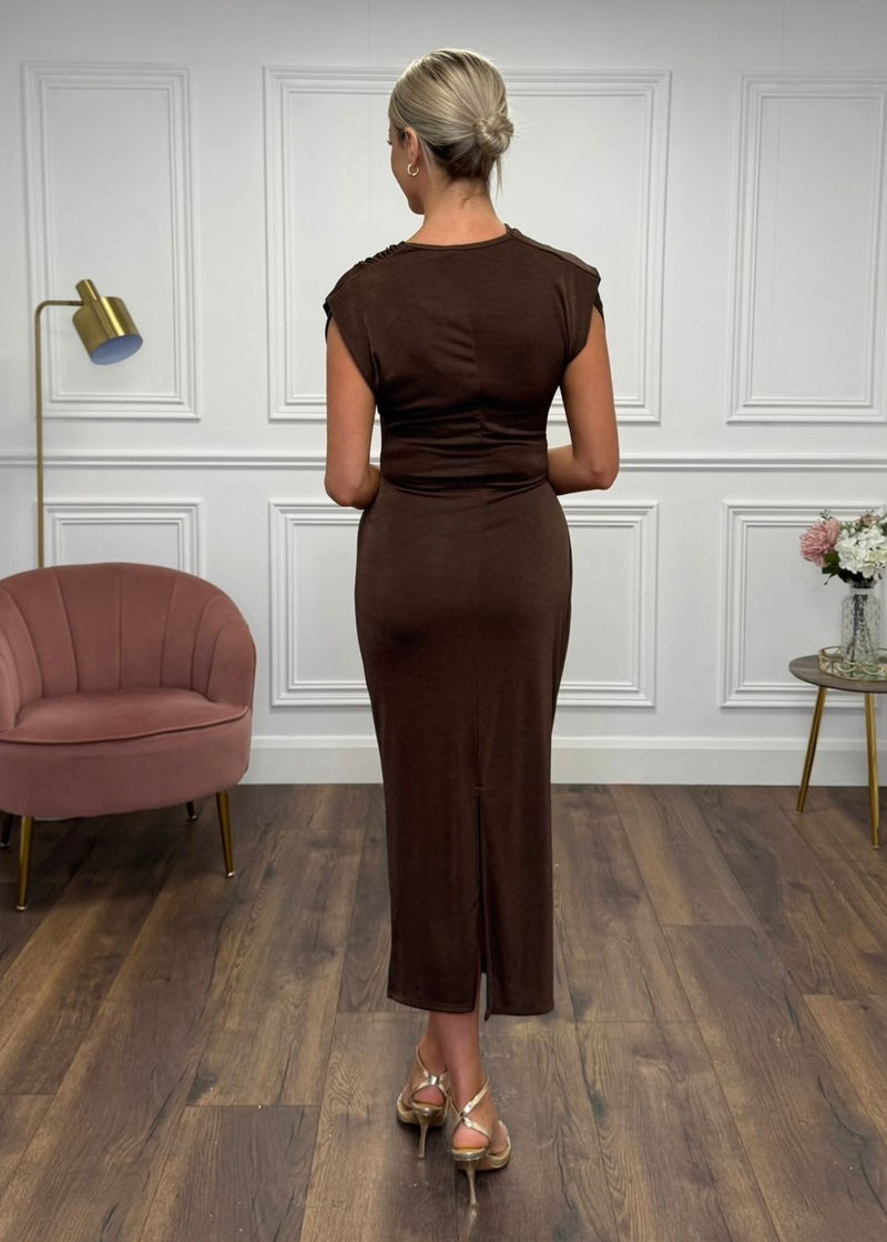 "Darcy" Dress In Brown