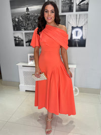 “Francesca” Dress In Coral