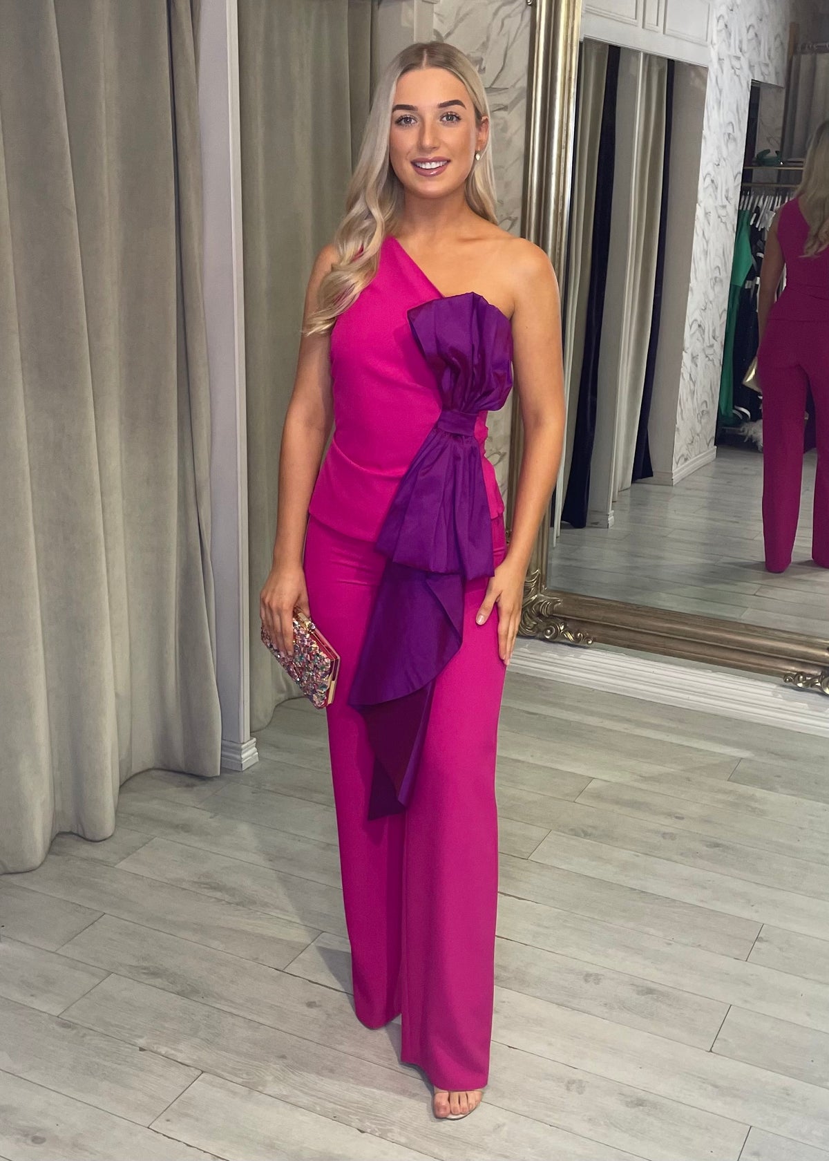 "Malak" Two Piece In Fuchsia