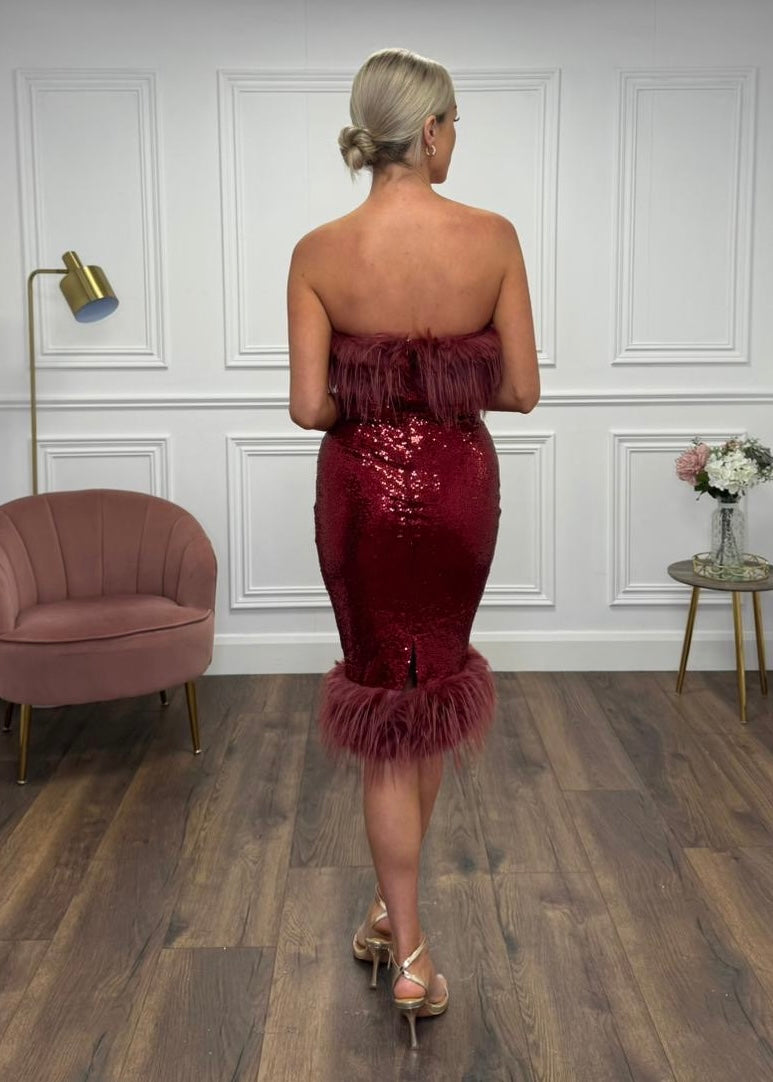 "Dixie" Dress In Burgundy