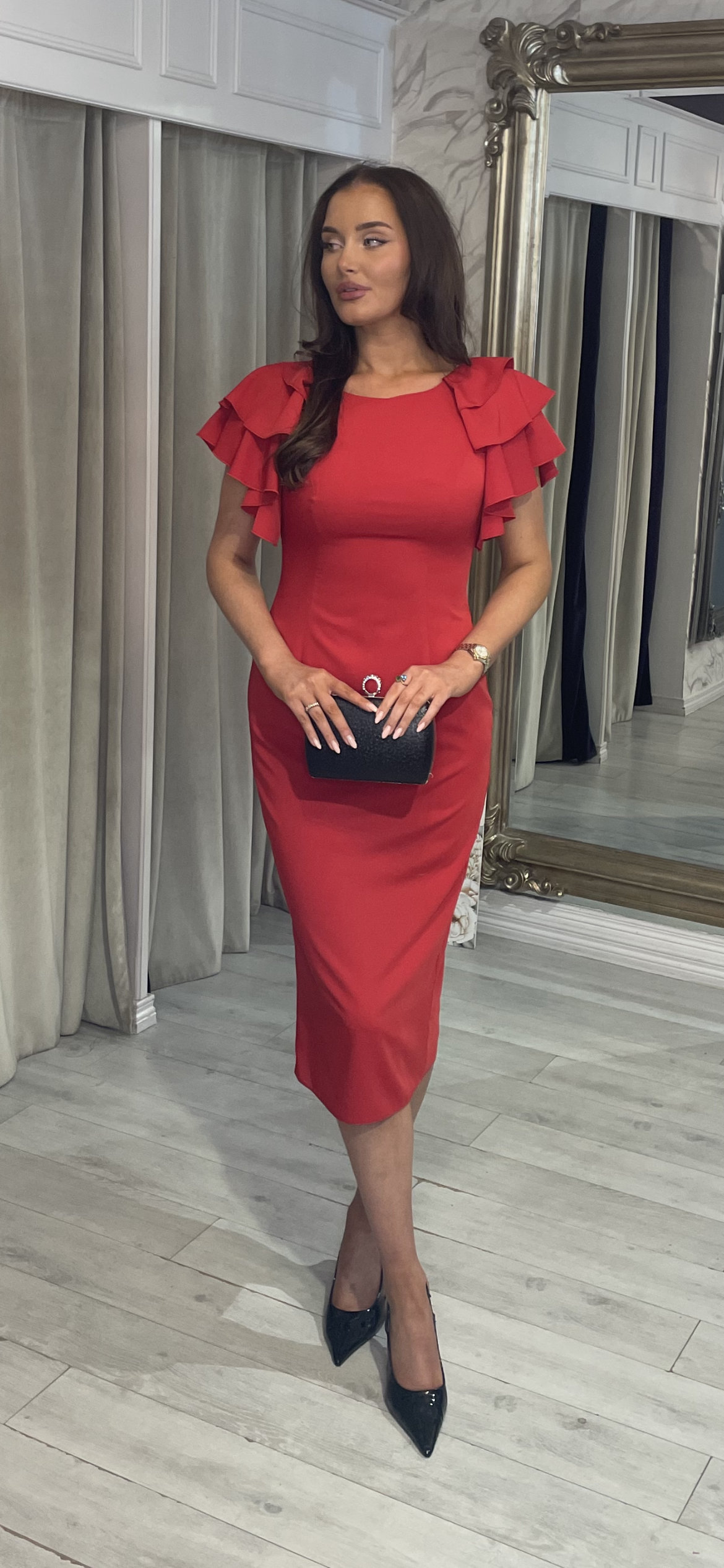 "Sama" Dress In Red
