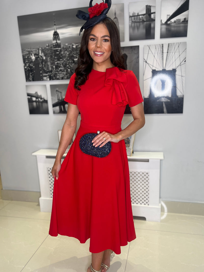 “Minta” Dress In Red