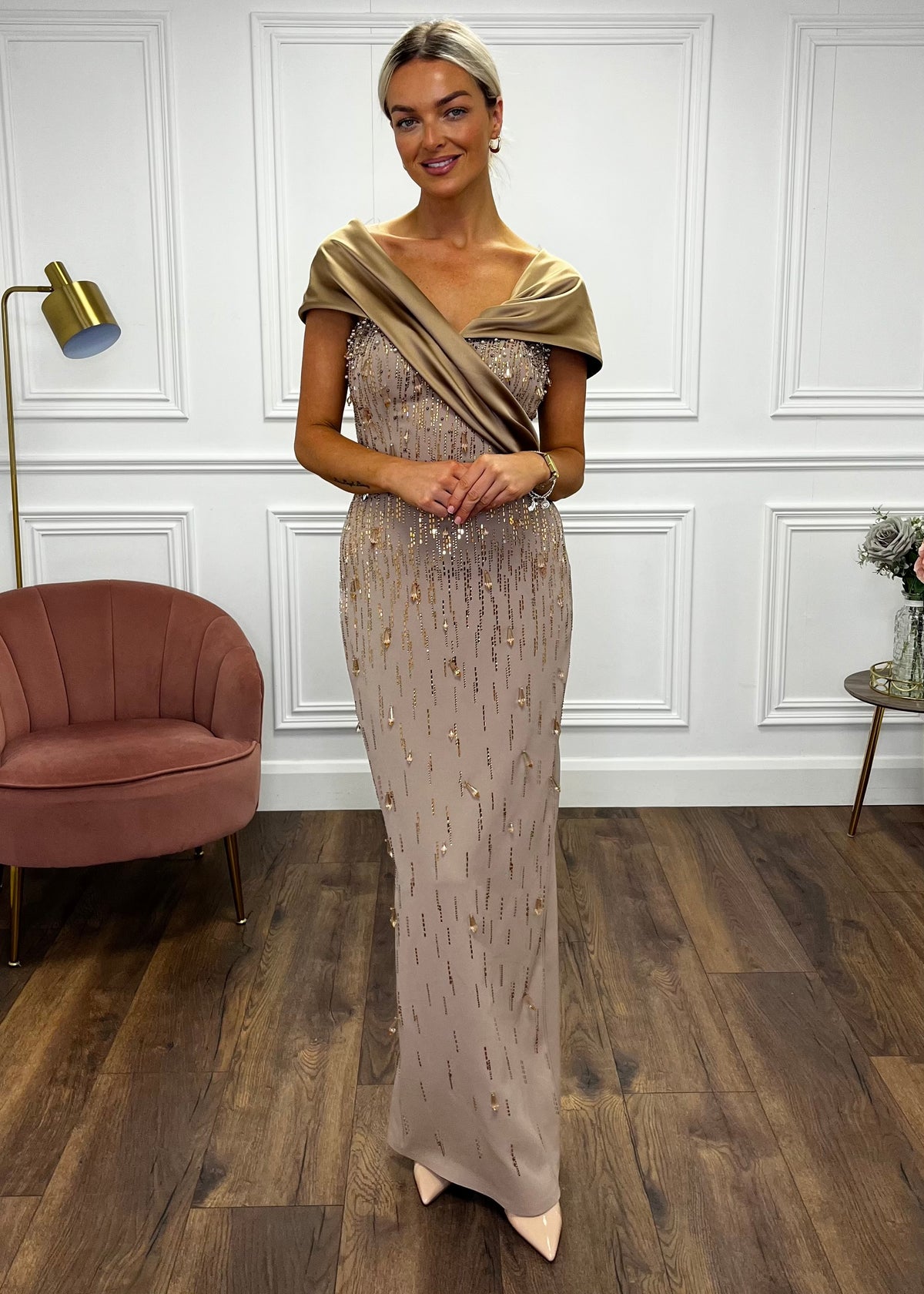 “Harper” Dress In Mink