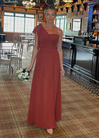 “Fia” Bridesmaid Dress In Cinnamon