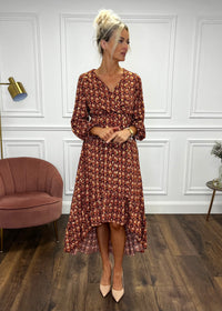 “Jasper” Dress In Rustic Print