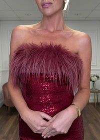 "Dixie" Dress In Burgundy