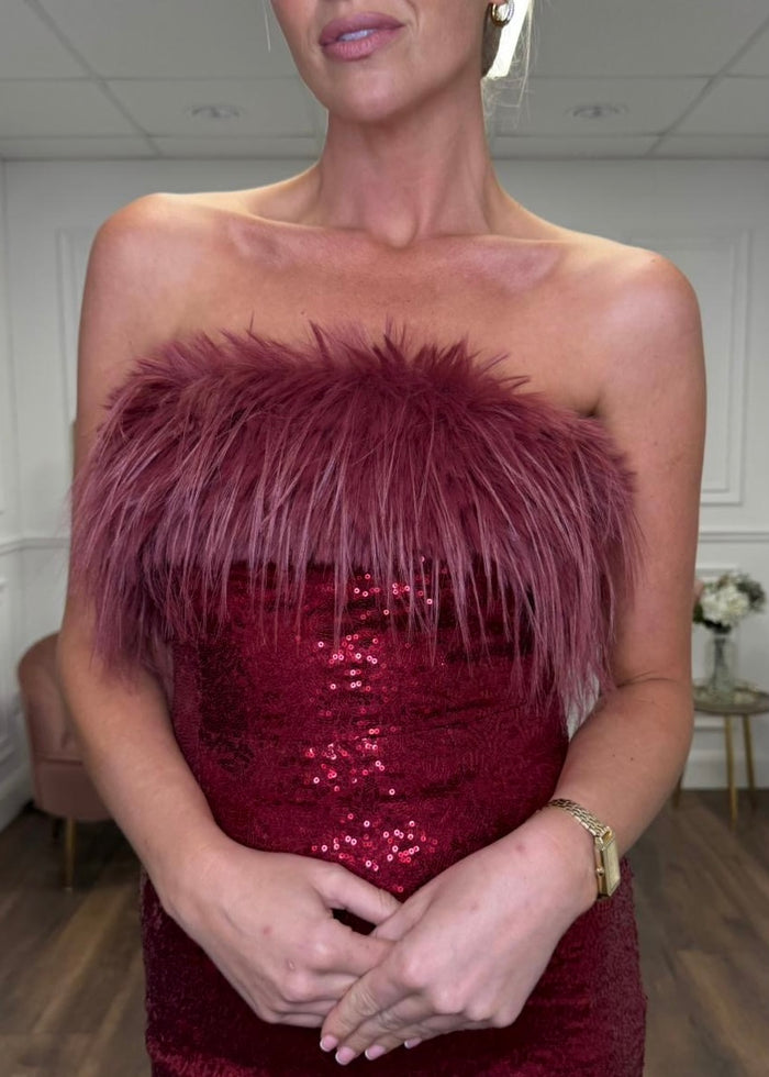 "Dixie" Dress In Burgundy