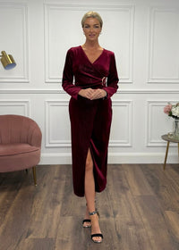 "Susie" Dress in Burgundy