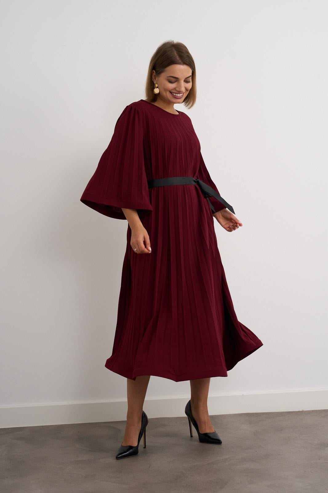 “Blair” Dress In Burgundy