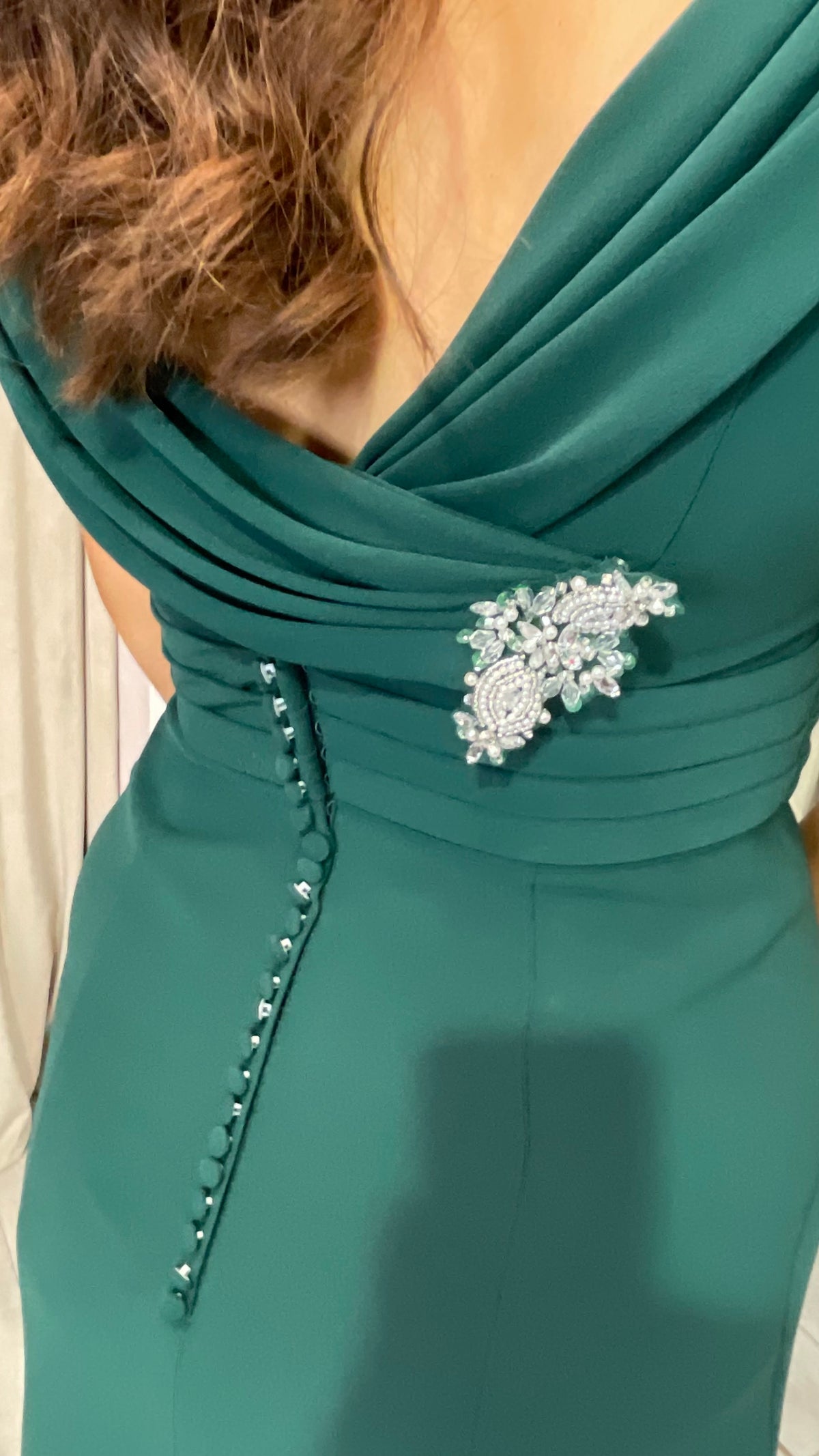 Bridesmaid Dress In Hunter Green
