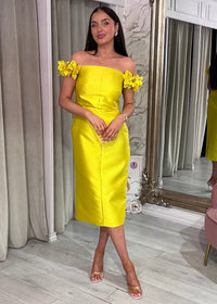 "Lillian" Dress In Yellow