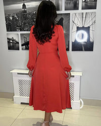 "Eliza" Dress In Red