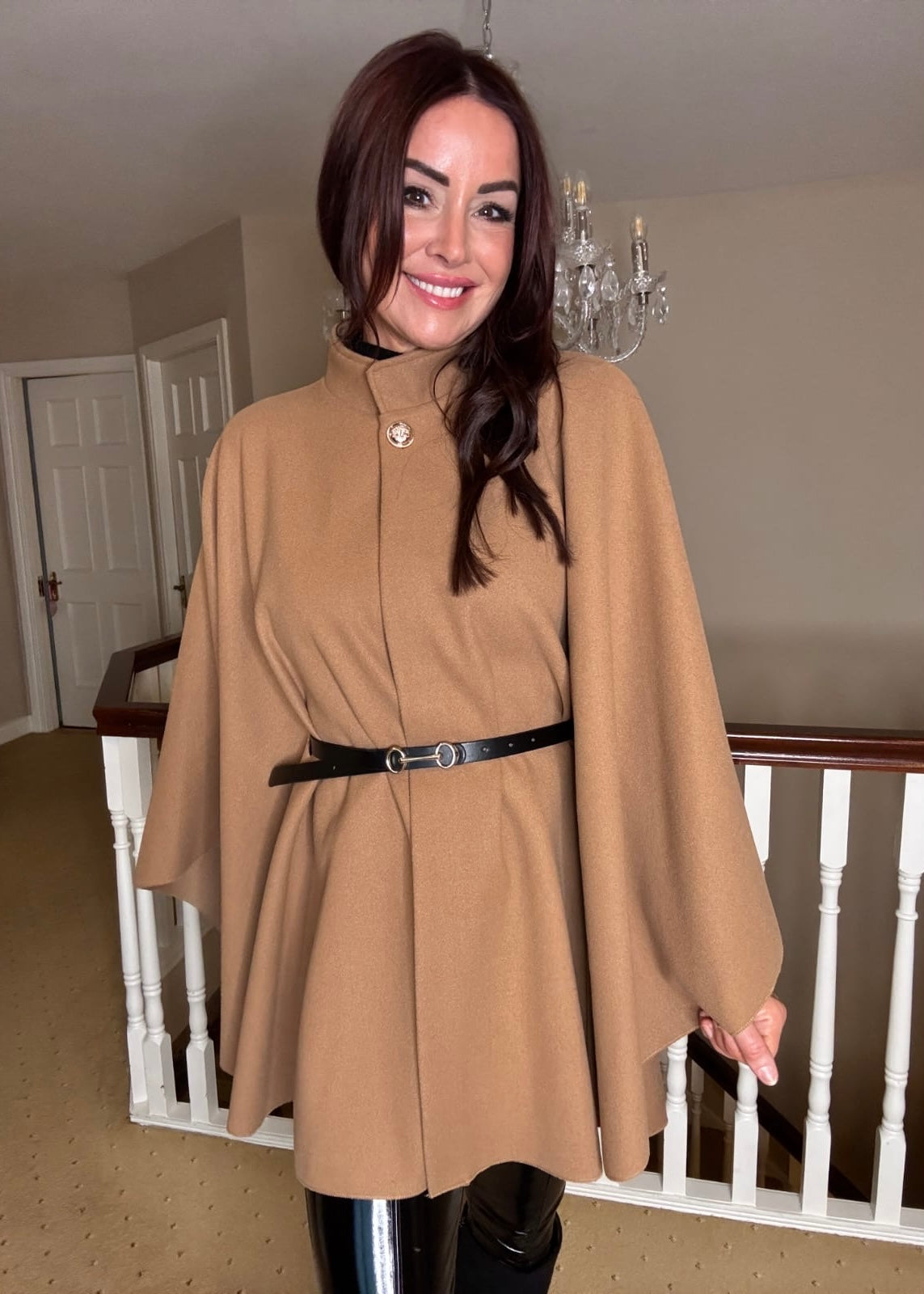 “Nelly” Cape In Taupe