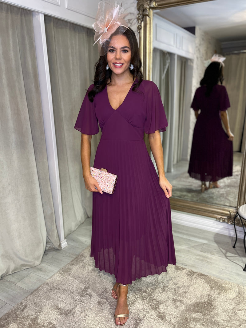 “Sarah” Dress In Deep Purple