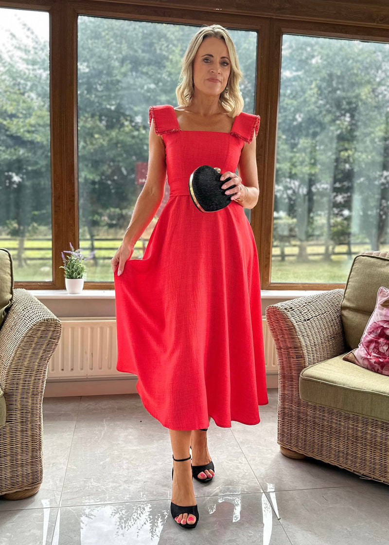 “Helena” Dress In Red