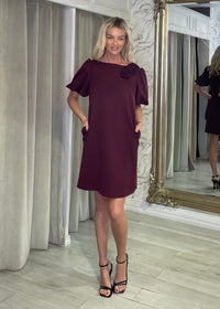 "Emery" Dress In Burgundy