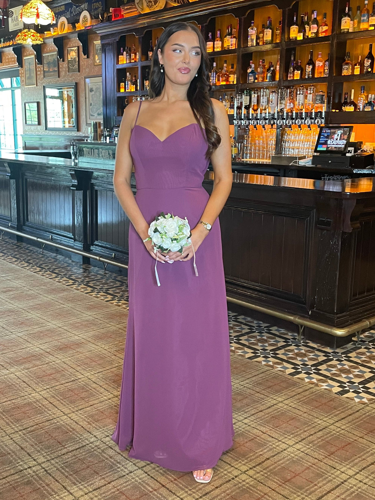 “Jodie” Bridesmaid Dress In Wildberry