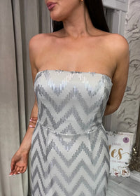 “Madison” Dress In Silver