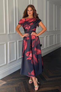 “Betty” Dress In Black Floral