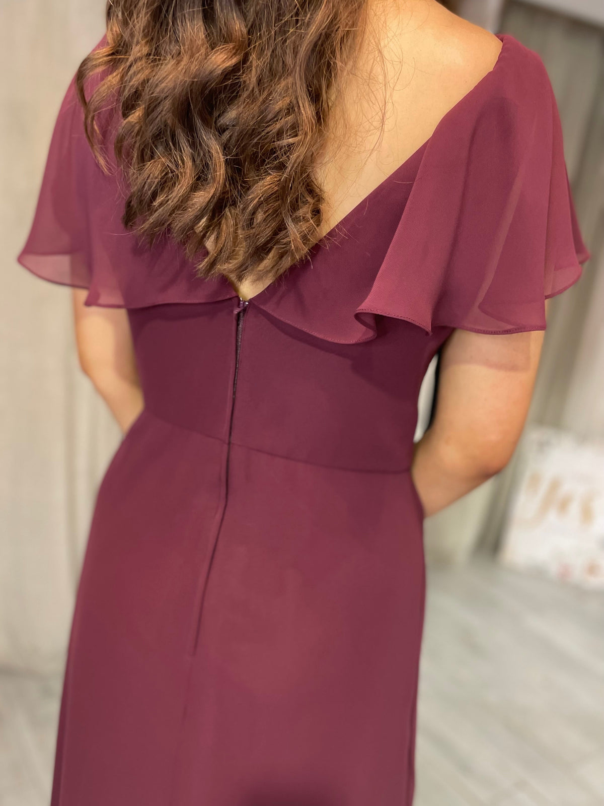 “Meg” Bridesmaid Dress In Port