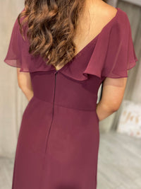 “Meg” Bridesmaid Dress In Port