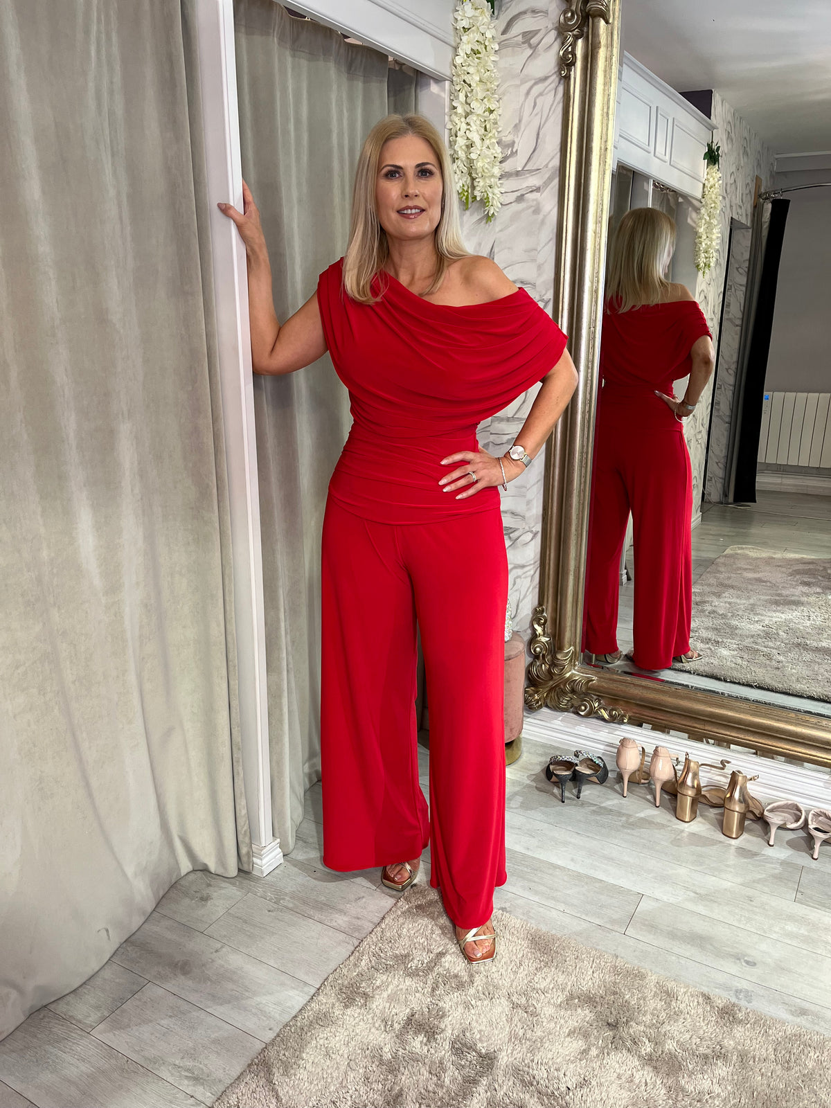 "Carbon" Jumpsuit In Red