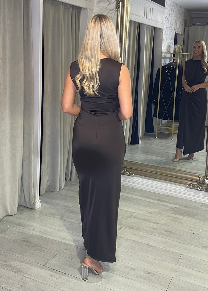 “Stacy” Dress in Brown