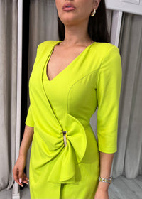 "Lena" Dress In Lime Green