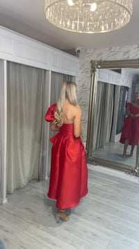 “Dana” Dress In Red