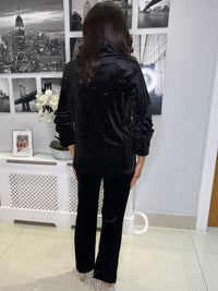 Black Velvet Sparkle Blazer