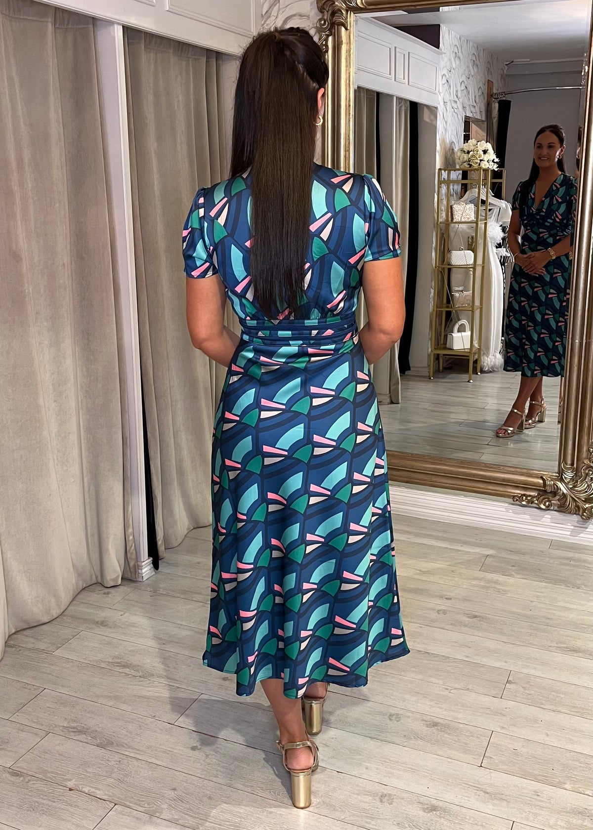 “Kelly” Dress Multi Print