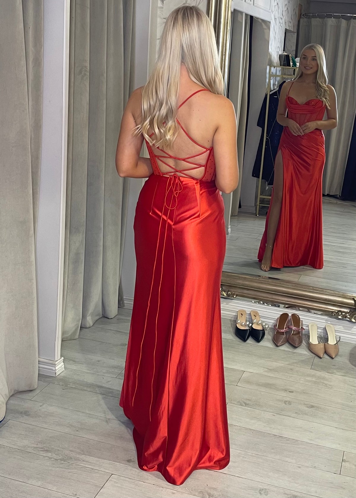 Rustic Prom Dress With Corset Detail