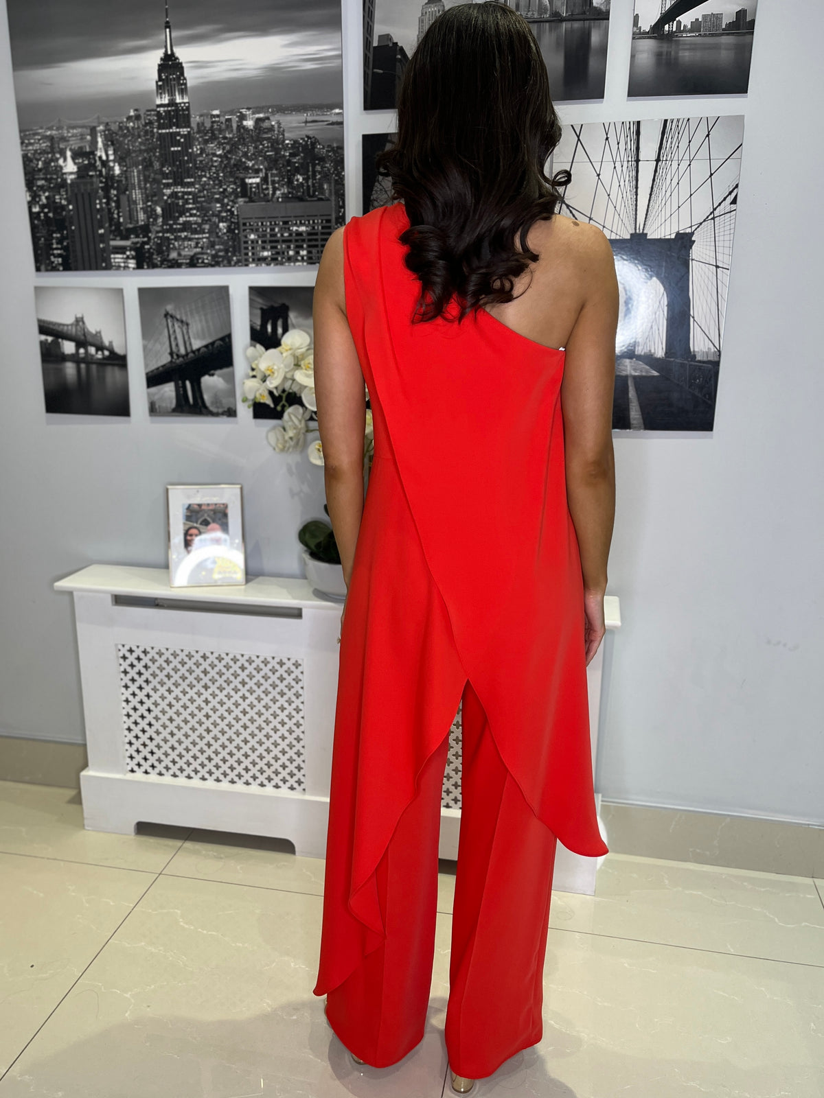 “Erin” Jumpsuit In Deep Orange