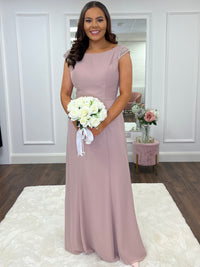 “Farrah” Bridesmaid Dress In Cameo