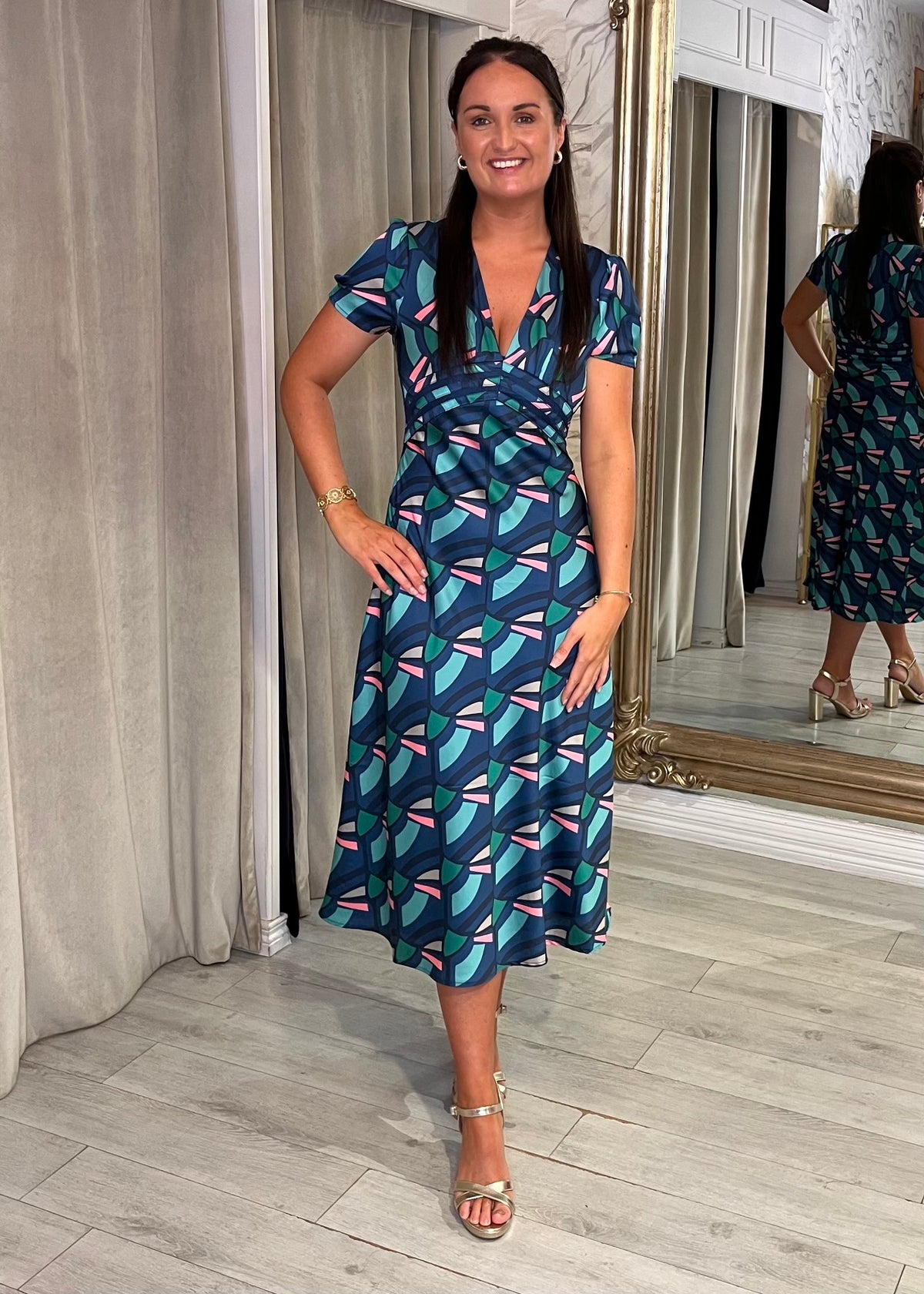 “Kelly” Dress Multi Print