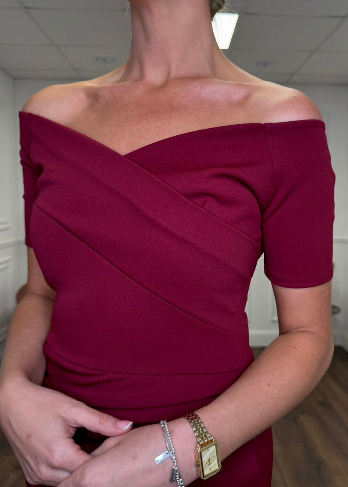 “Florence” Dress In Burgundy