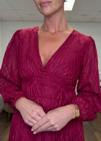 "Callie" Dress In Deep Red