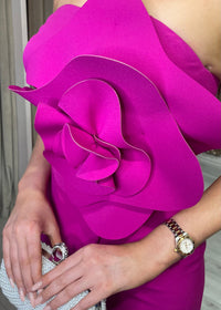 "Gabriela" Dress In Fuschia Pink