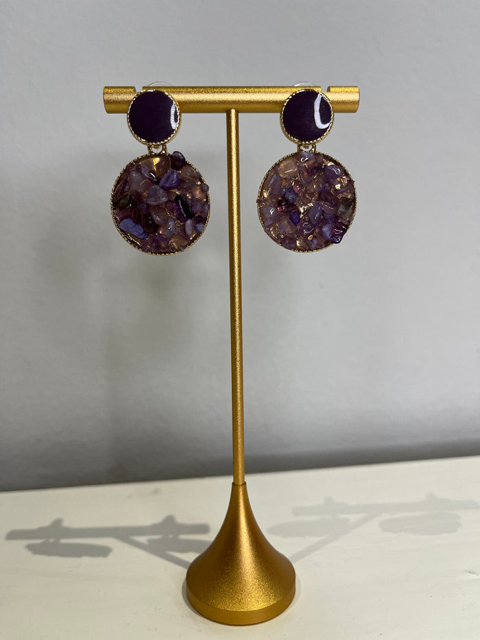 “Kayla” Earrings In Purple