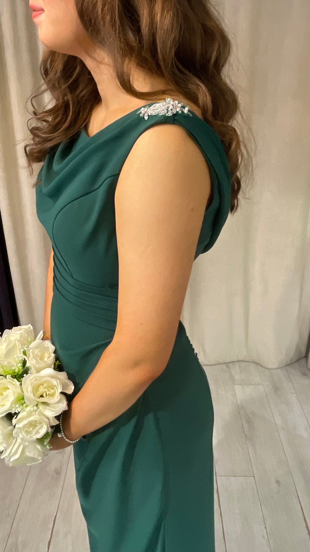 Bridesmaid Dress In Hunter Green