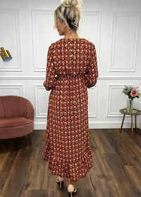 “Jasper” Dress In Rustic Print