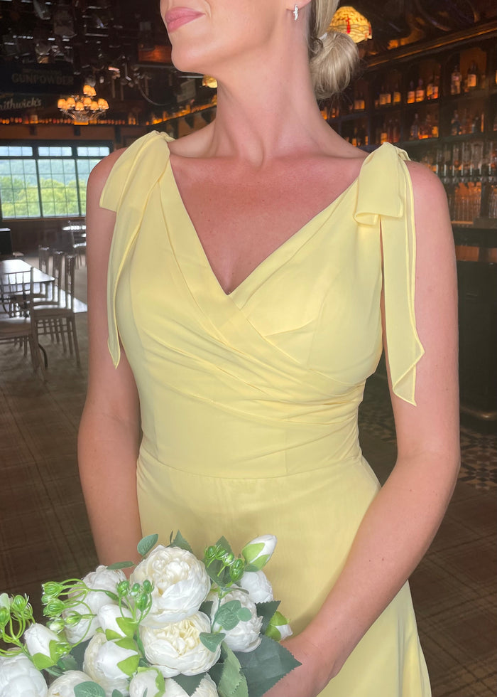 “Beatrice” Bridesmaid Dress In Buttercup