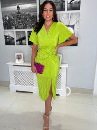 “Tabby” Dress In Lime