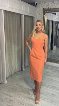"Clara" Dress in Coral