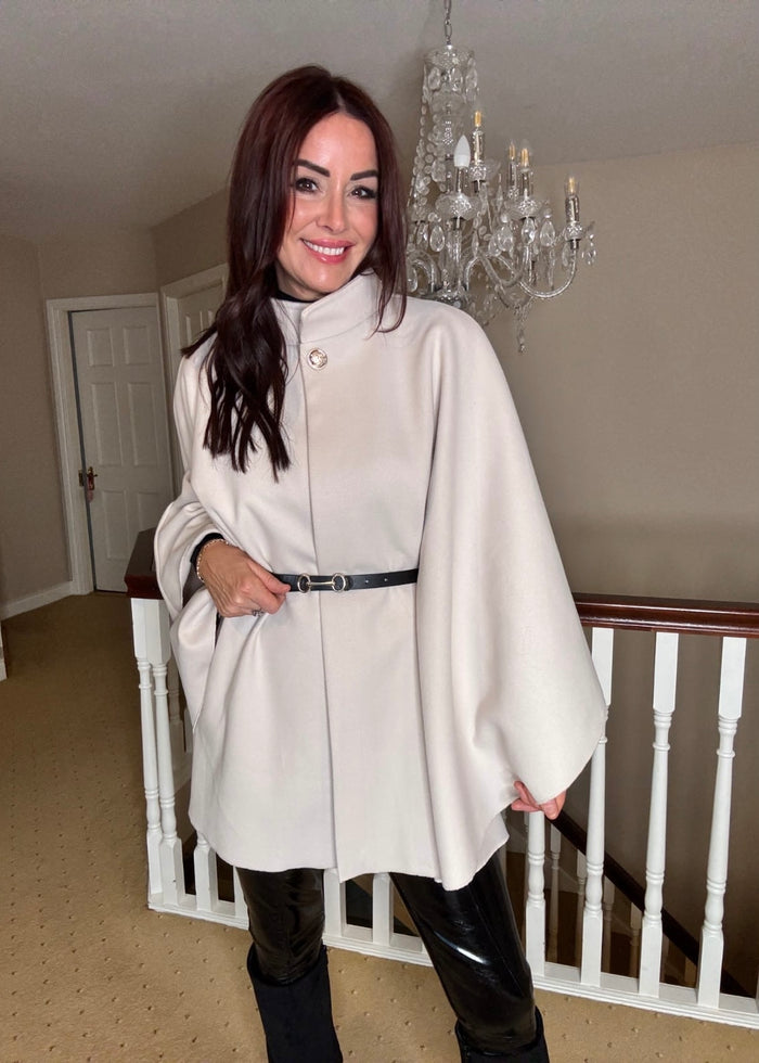 “Nelly” Cape In Cream
