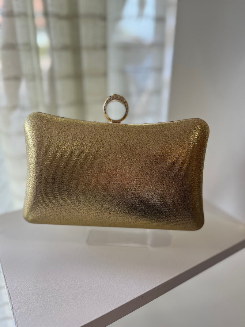 "Willow" Handbag In Gold & Pearl